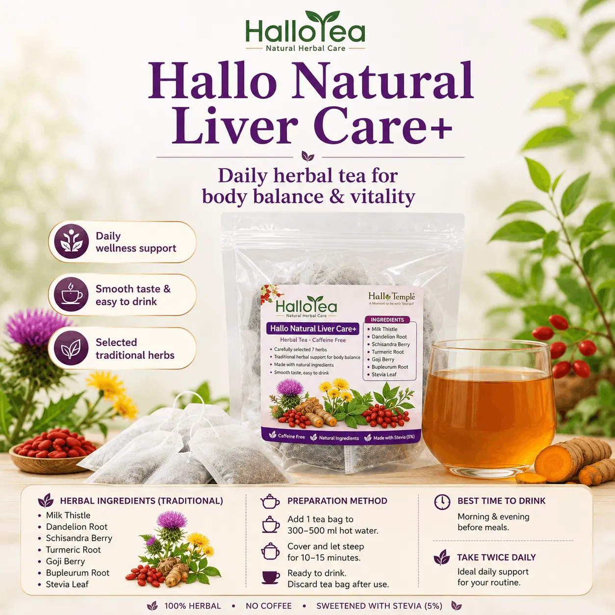 Hallo Natural Liver Care+ angle 1